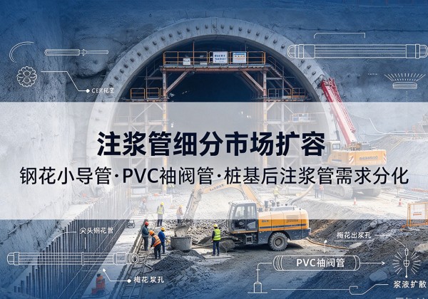 库车注浆管细分市场扩容，隧道钢花小导管、PVC 袖阀管、桩基后注浆管需求分化